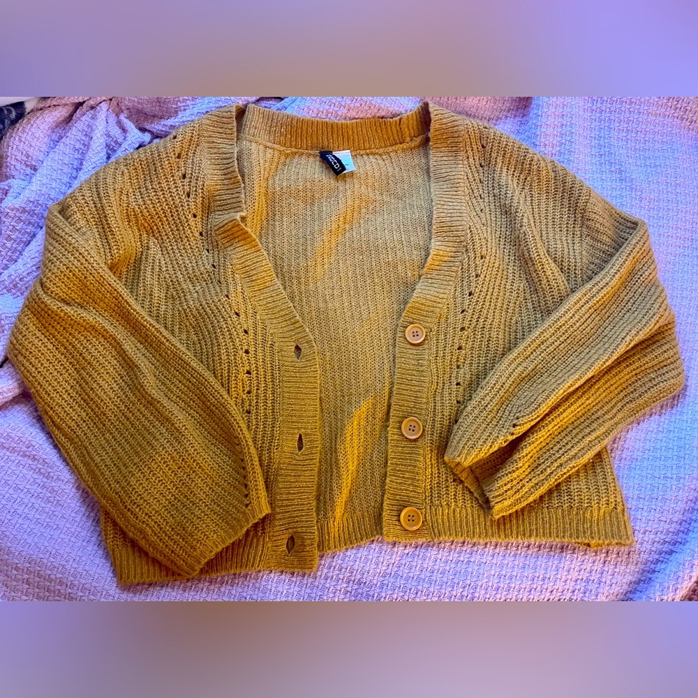 Divided by H&M mustard / yellow cardigan